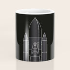 NASA Space Shuttle Blueprint in High Resolution (all black)  Coffee Mug Gallery Image 4
