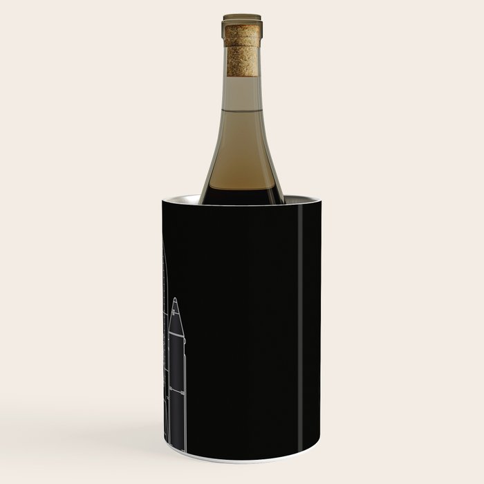 NASA Space Shuttle Blueprint in High Resolution (all black)  Wine Chiller Gallery Image 3