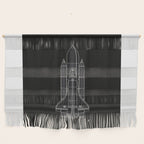 NASA Space Shuttle Blueprint in High Resolution (all black)  Wall Hanging Gallery Image 1