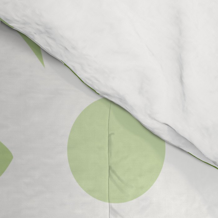 Sage and Olive Green Trippy Wavy Striped Flower Pattern Comforter Gallery Image 4