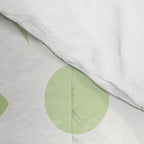 Sage and Olive Green Trippy Wavy Striped Flower Pattern Comforter Gallery Image 4