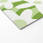 Sage and Olive Green Trippy Wavy Striped Flower Pattern Welcome Mat Gallery Image 2