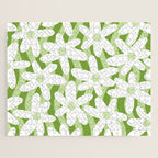 Sage and Olive Green Trippy Wavy Striped Flower Pattern Jigsaw Puzzle Gallery Image 1