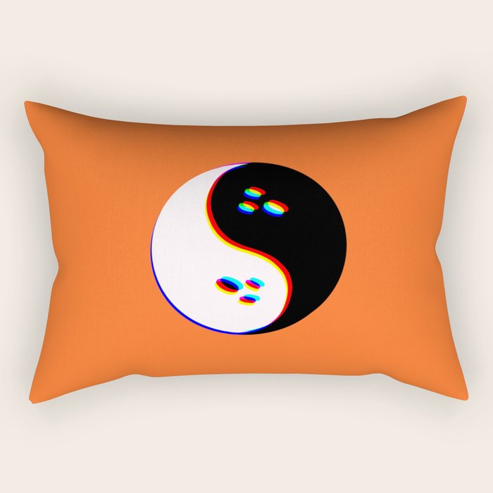 Spooky Yin Yang 3D Rectangular Pillow Gallery Image 1