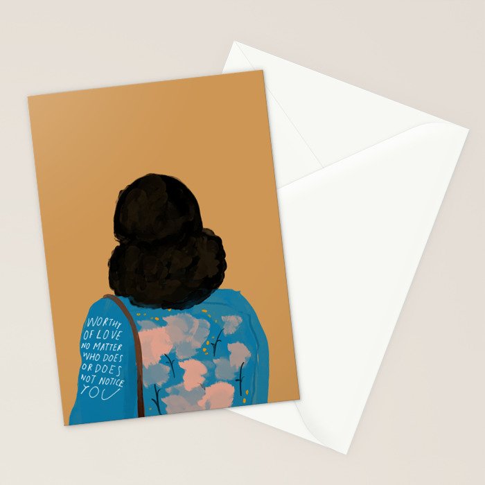 Worthy Of Love No Matter Who Does Or Does Not Notice You. Original Quote By Morgan Harper Nichols Stationery Card Gallery Image 2