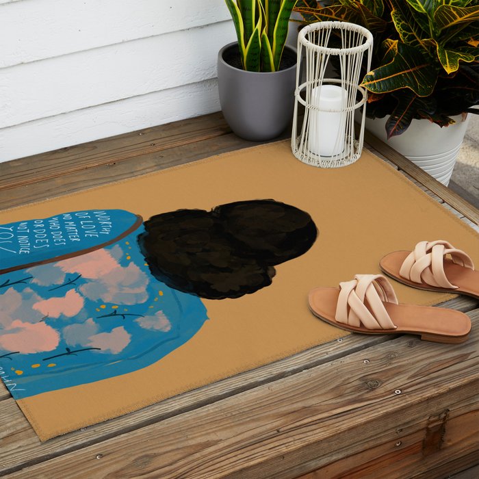 Worthy Of Love No Matter Who Does Or Does Not Notice You. Original Quote By Morgan Harper Nichols Outdoor Rug Gallery Image 2