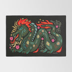 Dragon - Red, Black, Green Rug Gallery Image 2
