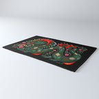 Dragon - Red, Black, Green Rug Gallery Image 3