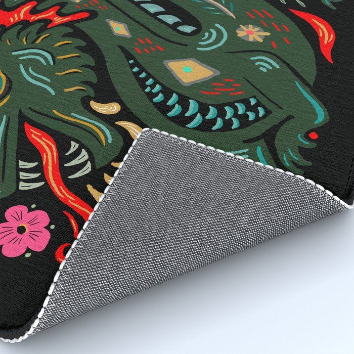 Dragon - Red, Black, Green Rug Gallery Image 4