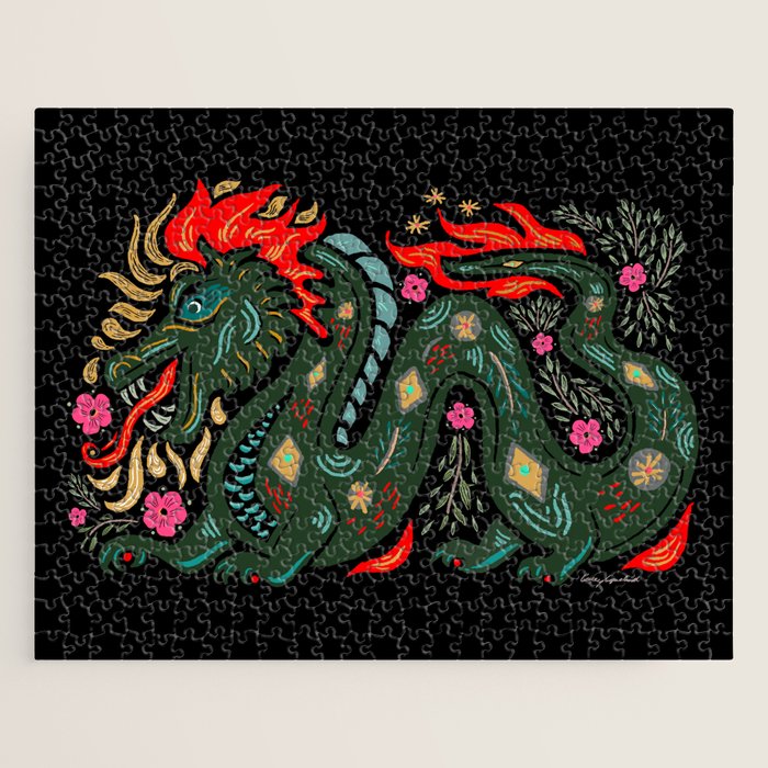Dragon - Red, Black, Green Jigsaw Puzzle Gallery Image 1