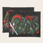 Dragon - Red, Black, Green Placemat Gallery Image 1
