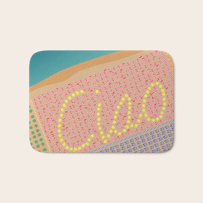 Ciao / Hello Italy Beach Umbrellas - Aerial Italian Bath Mat Gallery Image 1