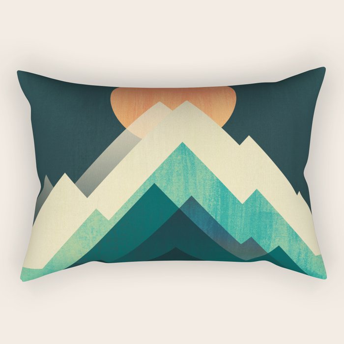 Ablaze on cold mountain Rectangular Pillow Gallery Image 1