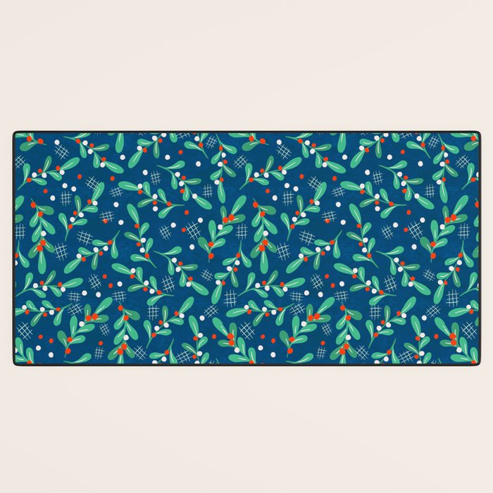 Misseltoe -  christmas pattern no1 Desk Mat Gallery Image 3