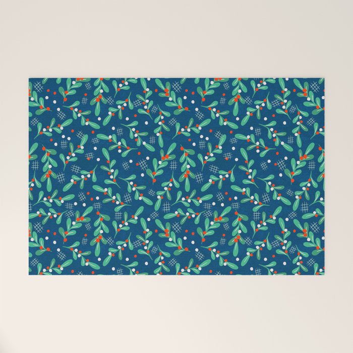Misseltoe -  christmas pattern no1 Welcome Mat Gallery Image 1