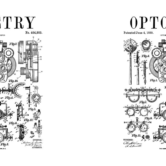 Optometrist Optometry Eye Doctor Tools Vintage Patent Print Coffee Mug Gallery Image 2