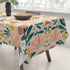 Pretty Floral - Earth Colors Tablecloth Gallery Image 3