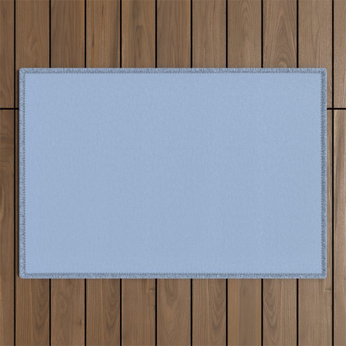 Sky Blue Solid Color Outdoor Rug Gallery Image 1