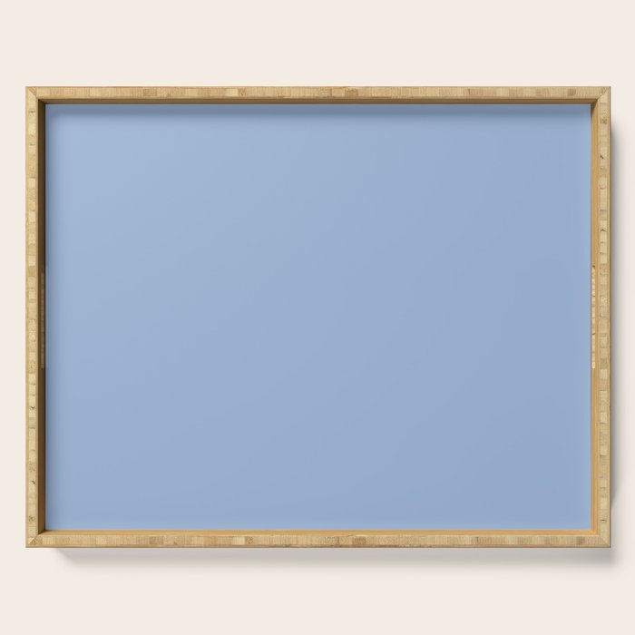 Sky Blue Solid Color Serving Tray Gallery Image 1
