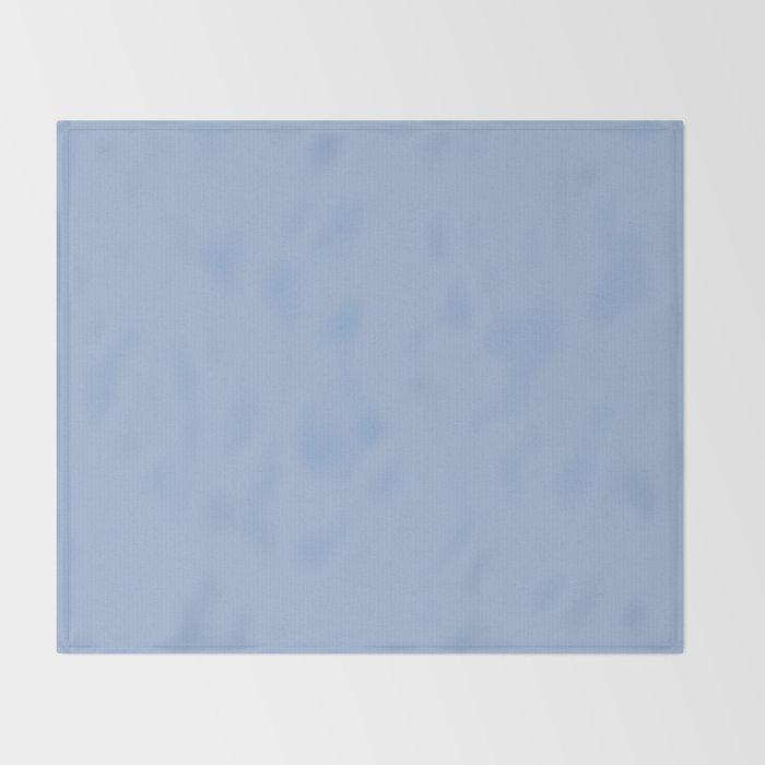 Sky Blue Solid Color Throw Blanket Gallery Image 2
