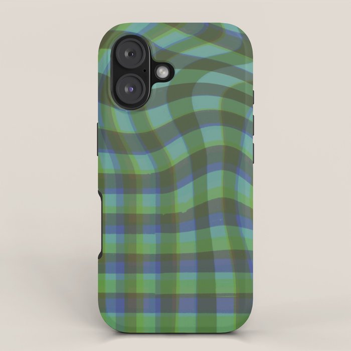 Green squared iPhone Case Gallery Image 1