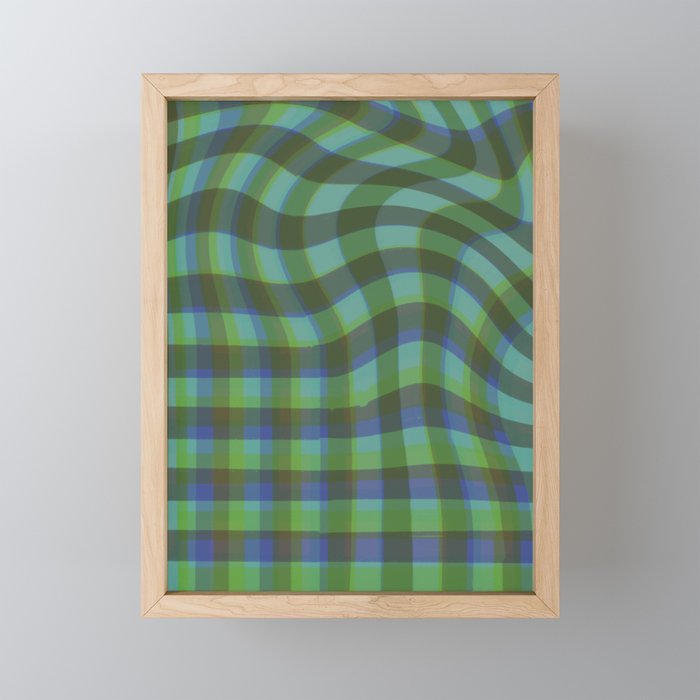 Green squared Mini Art Print Gallery Image 1