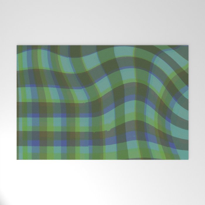 Green squared Welcome Mat Gallery Image 1