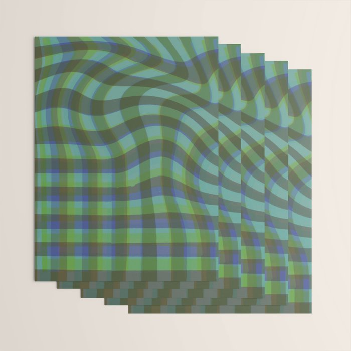 Green squared Wrapping Paper Gallery Image 3
