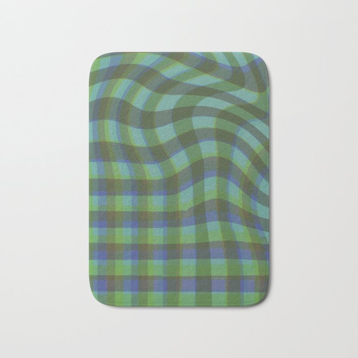 Green squared Bath Mat Gallery Image 1