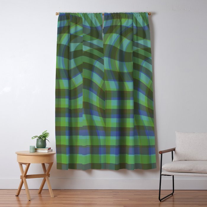 Green squared Window Curtain Gallery Image 5