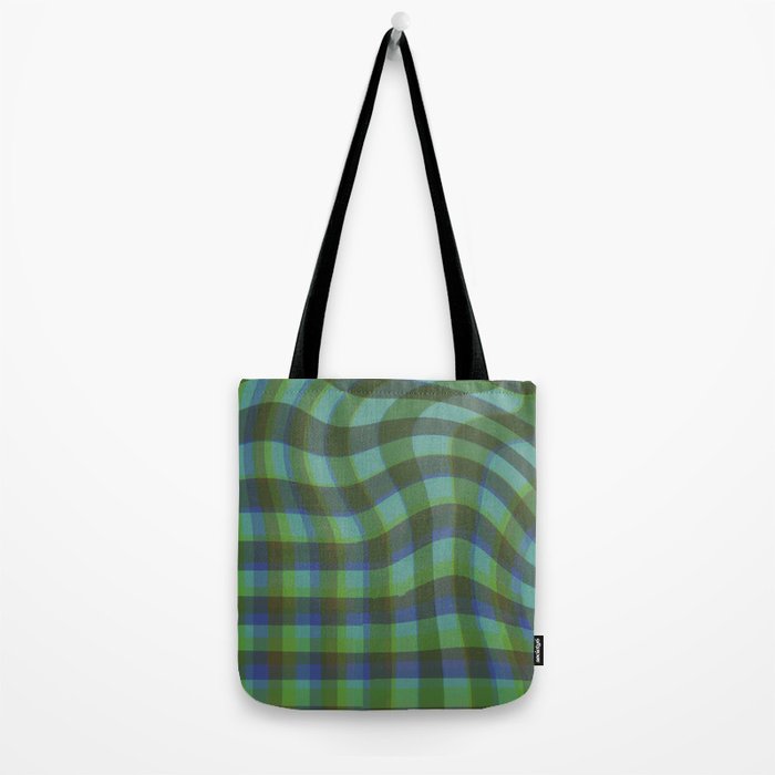 Green squared Tote Bag Gallery Image 2