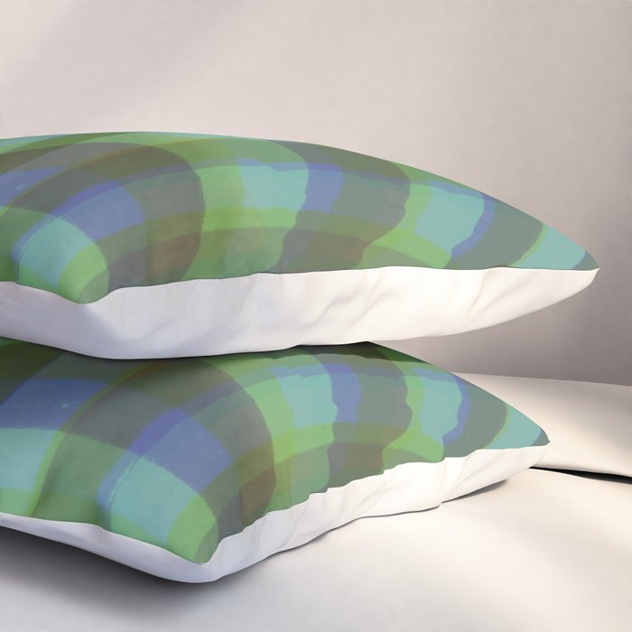 Green squared Pillow Sham Gallery Image 3