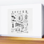 Soccer Player Football Vintage Patent Drawing Print Wall Mural Gallery Image 2