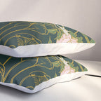 Drawing of exotic birds in the dark jungle Pillow Sham Gallery Image 3