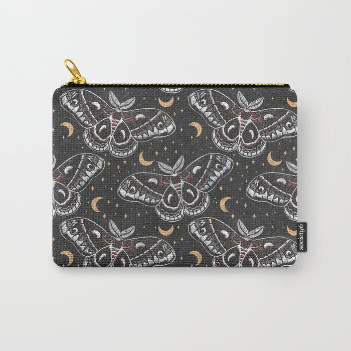 Celestial Cecropia - Black red & gold Carry All Pouch Gallery Image 1
