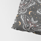 Celestial Cecropia - Black red & gold Pillow Sham Gallery Image 4