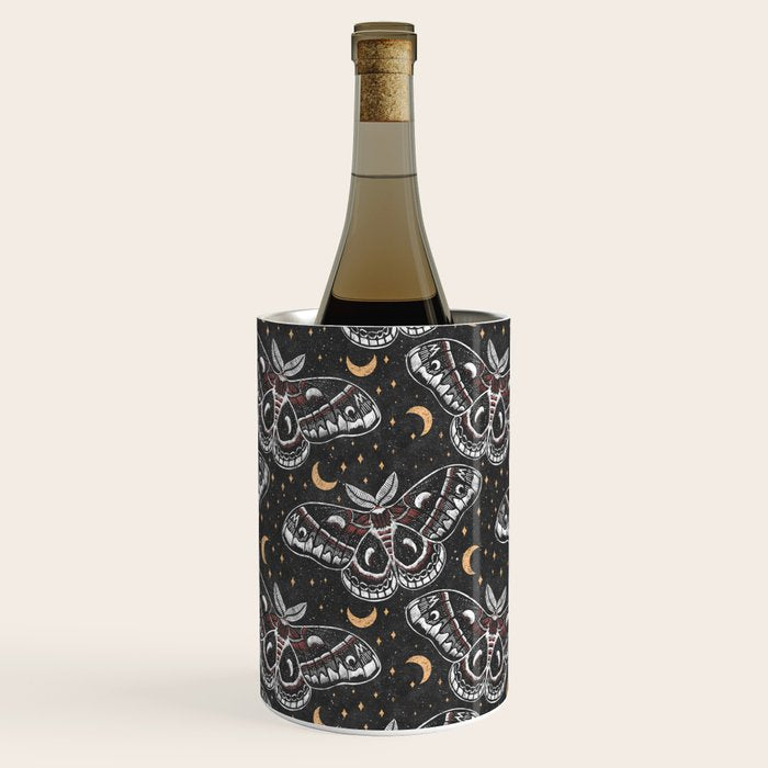 Celestial Cecropia - Black red & gold Wine Chiller Gallery Image 1