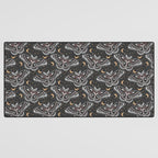 Celestial Cecropia - Black red & gold Desk Mat Gallery Image 3
