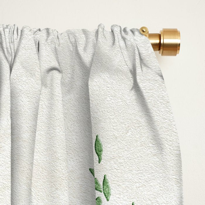 Chinoiserie Cherry Blossom Pagoda Zen Garden Landscape Window Curtain Gallery Image 2