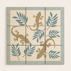 Gecko Meeting Wood Wall Art Gallery Image 1