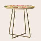 Autumns Delight Botanical Pattern With Birds On Green Side Table Gallery Image 1