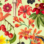 Autumns Delight Botanical Pattern With Birds On Green Coffee Mug Gallery Image 2
