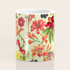 Autumns Delight Botanical Pattern With Birds On Green Coffee Mug Gallery Image 4