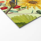 Autumns Delight Botanical Pattern With Birds On Green Welcome Mat Gallery Image 2