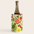 Autumns Delight Botanical Pattern With Birds On Green Wine Chiller Gallery Image 2