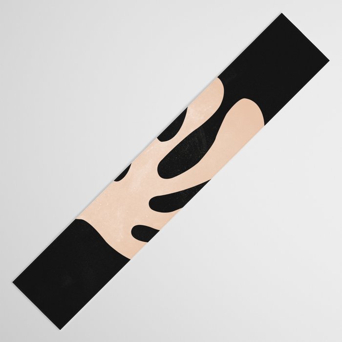 Noir Leaf: Mid Century Modern Matisse Edition Table Runner Gallery Image 3