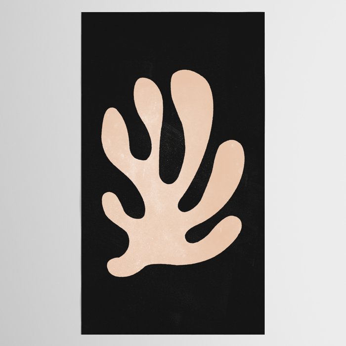 Noir Leaf: Mid Century Modern Matisse Edition Tablecloth Gallery Image 2