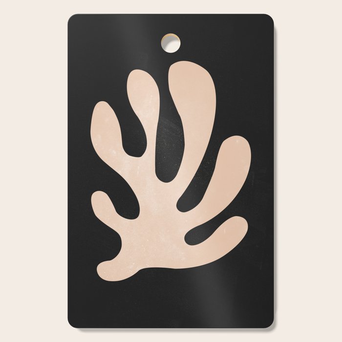 Noir Leaf: Mid Century Modern Matisse Edition Cutting Board Gallery Image 1
