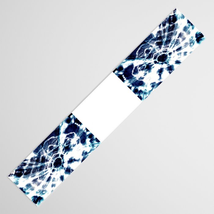 Tie Dye Sunburst Blue Table Runner Gallery Image 3