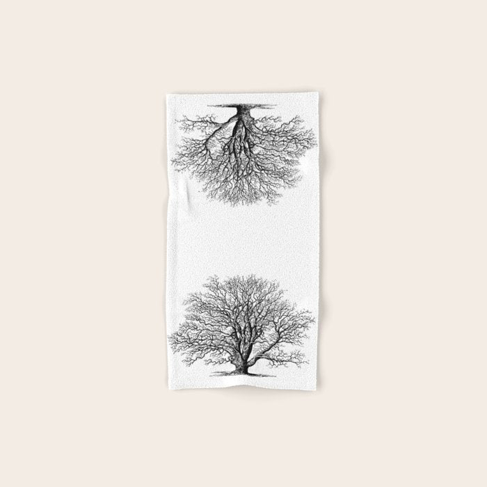 oak tree botanical no2 Bath Towel Gallery Image 1